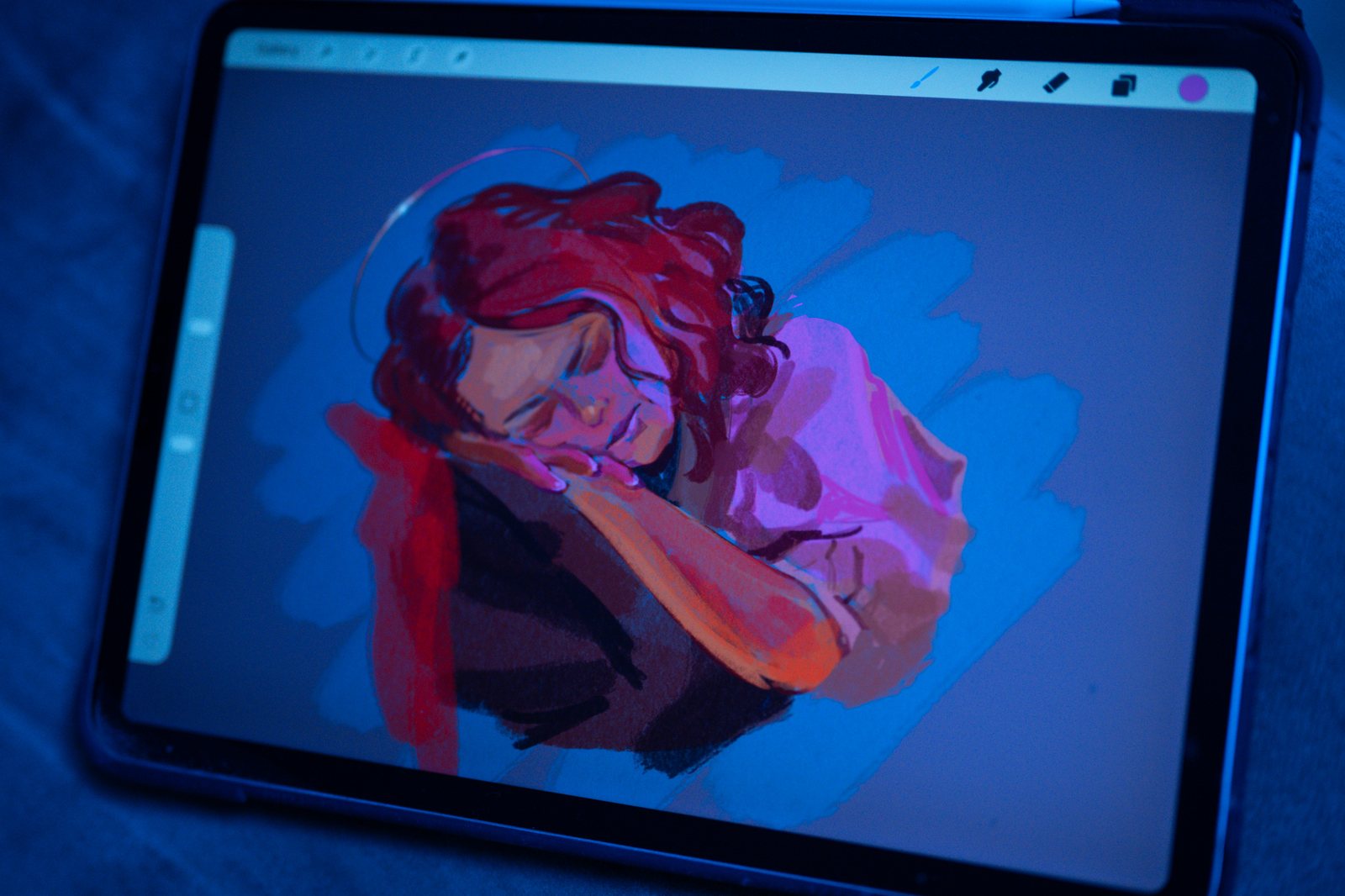 Lost Angels, a painted portrait of the angel