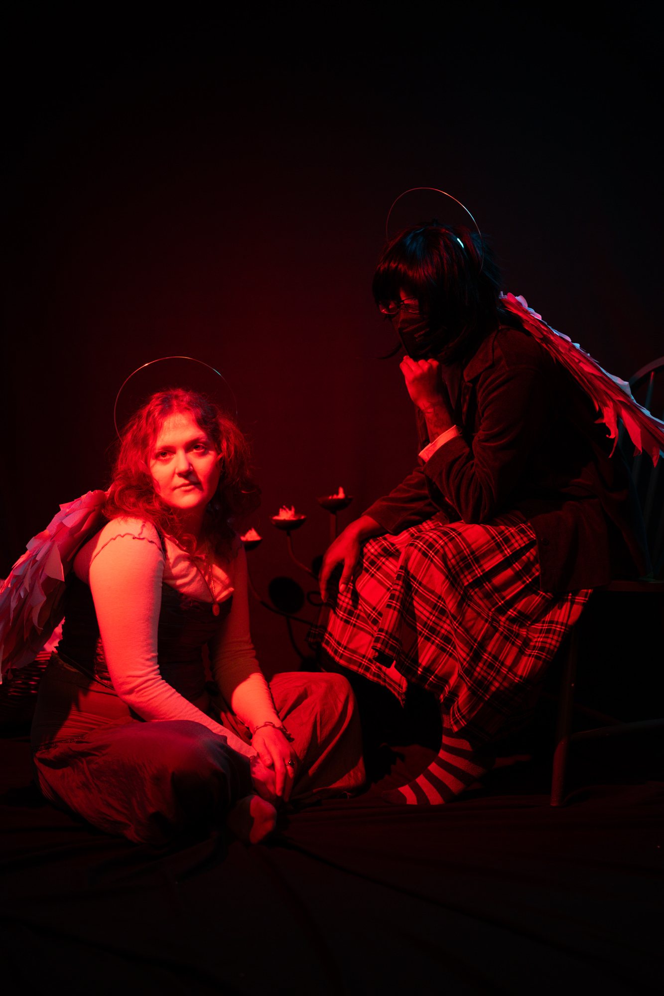 Lost Angels, model in red light