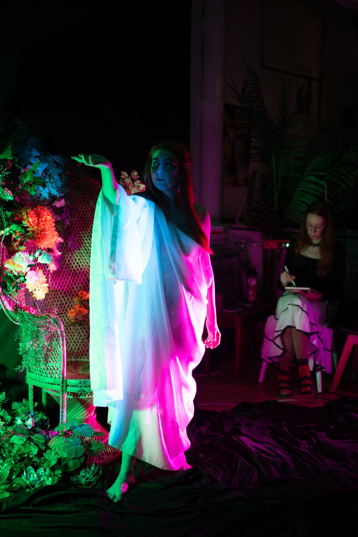 Forest Nymph event — crowd drawing