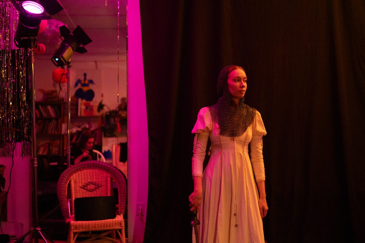 Medieval event — model posing