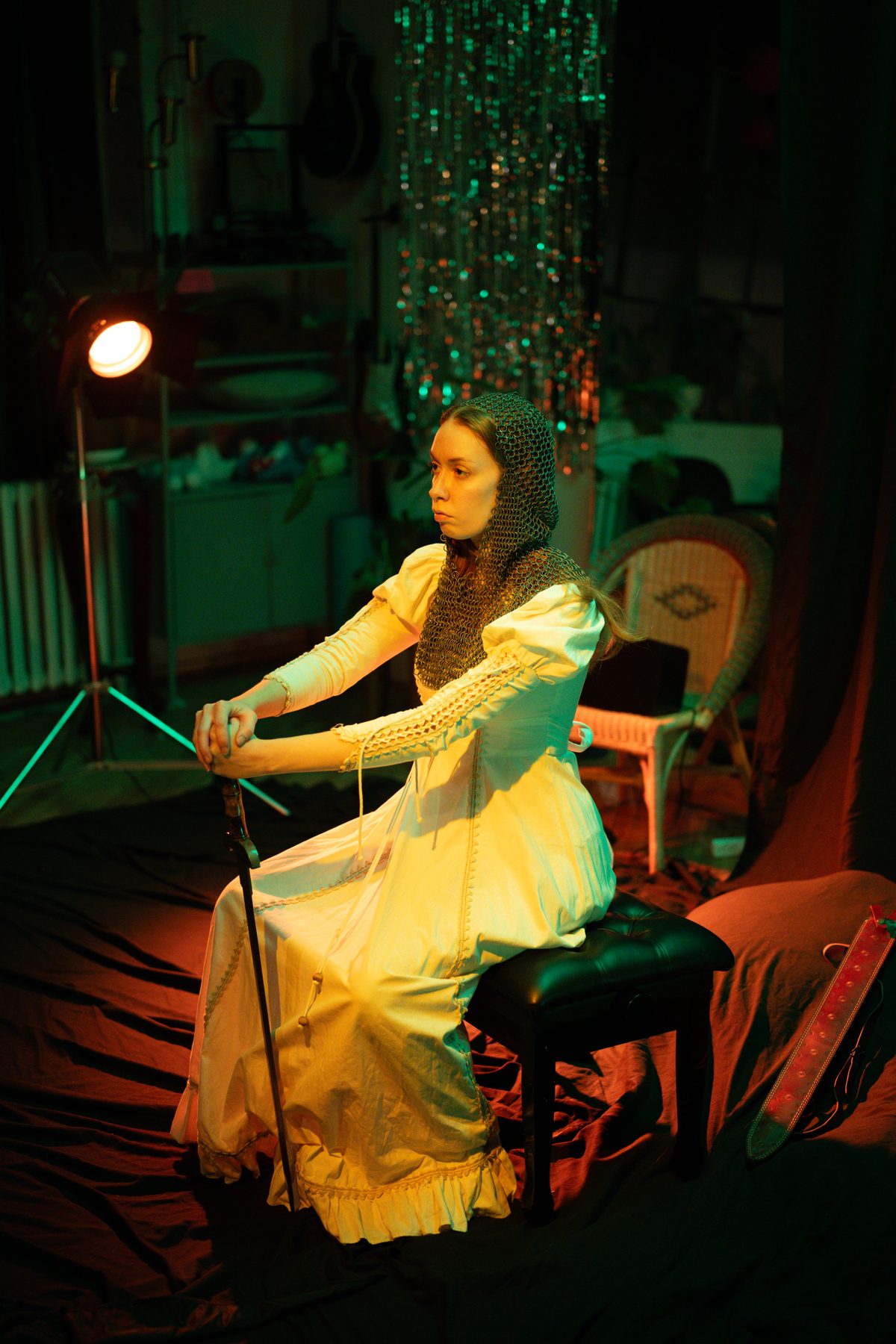 Medieval event — model posing