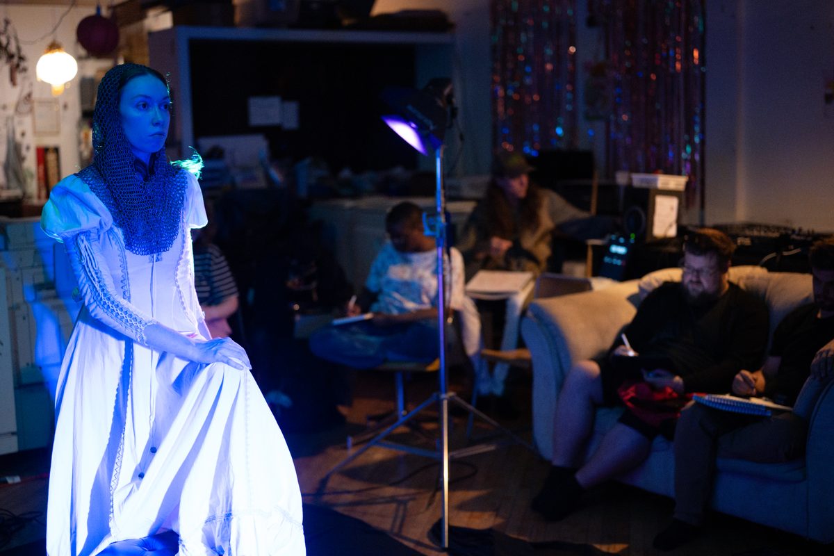 Medieval event — crowd drawing