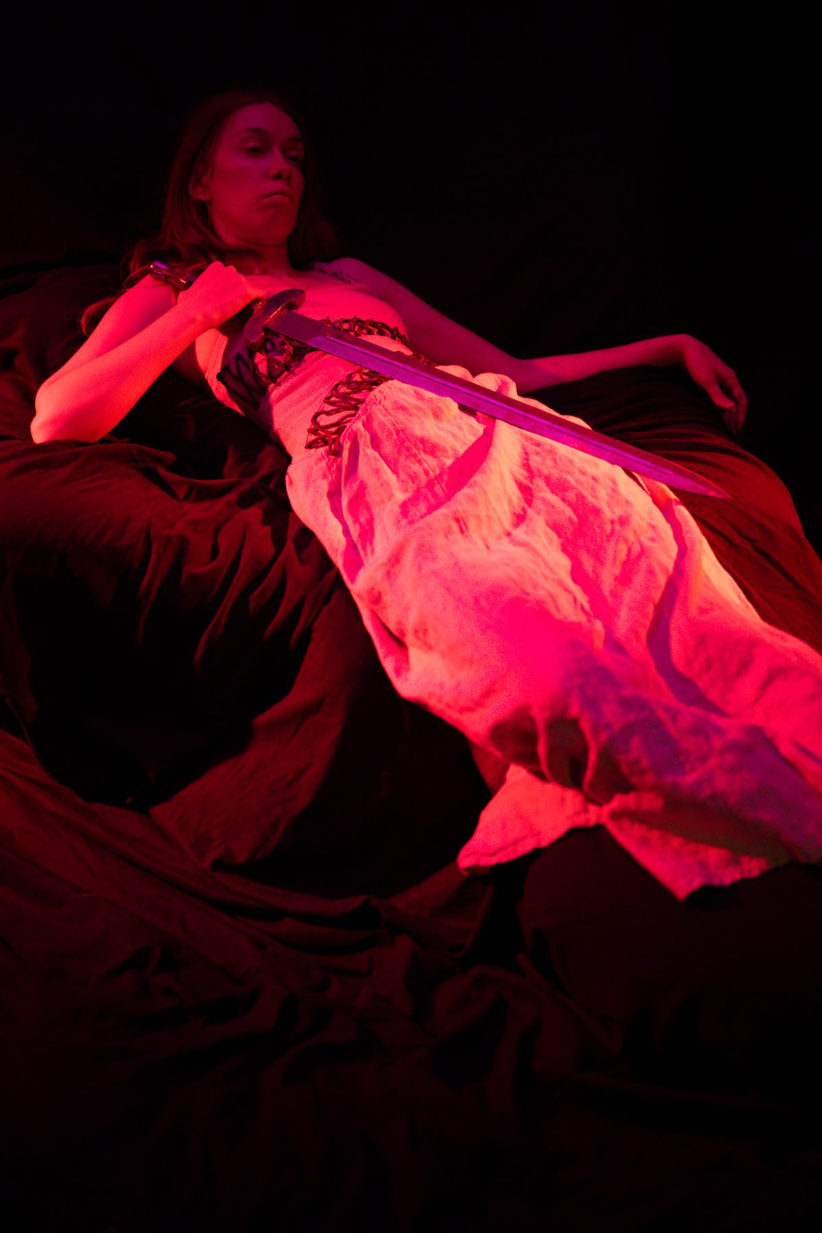 Medieval event — model posing