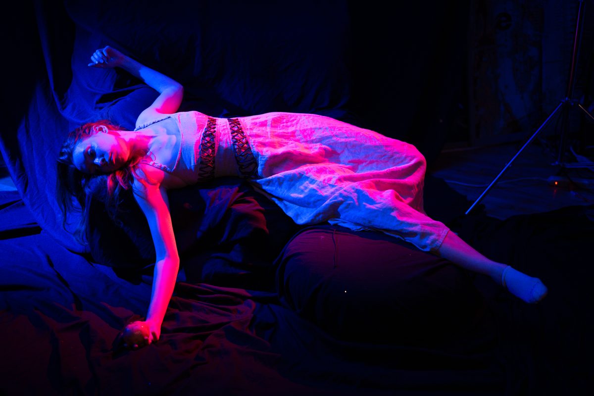 Medieval event — model posing