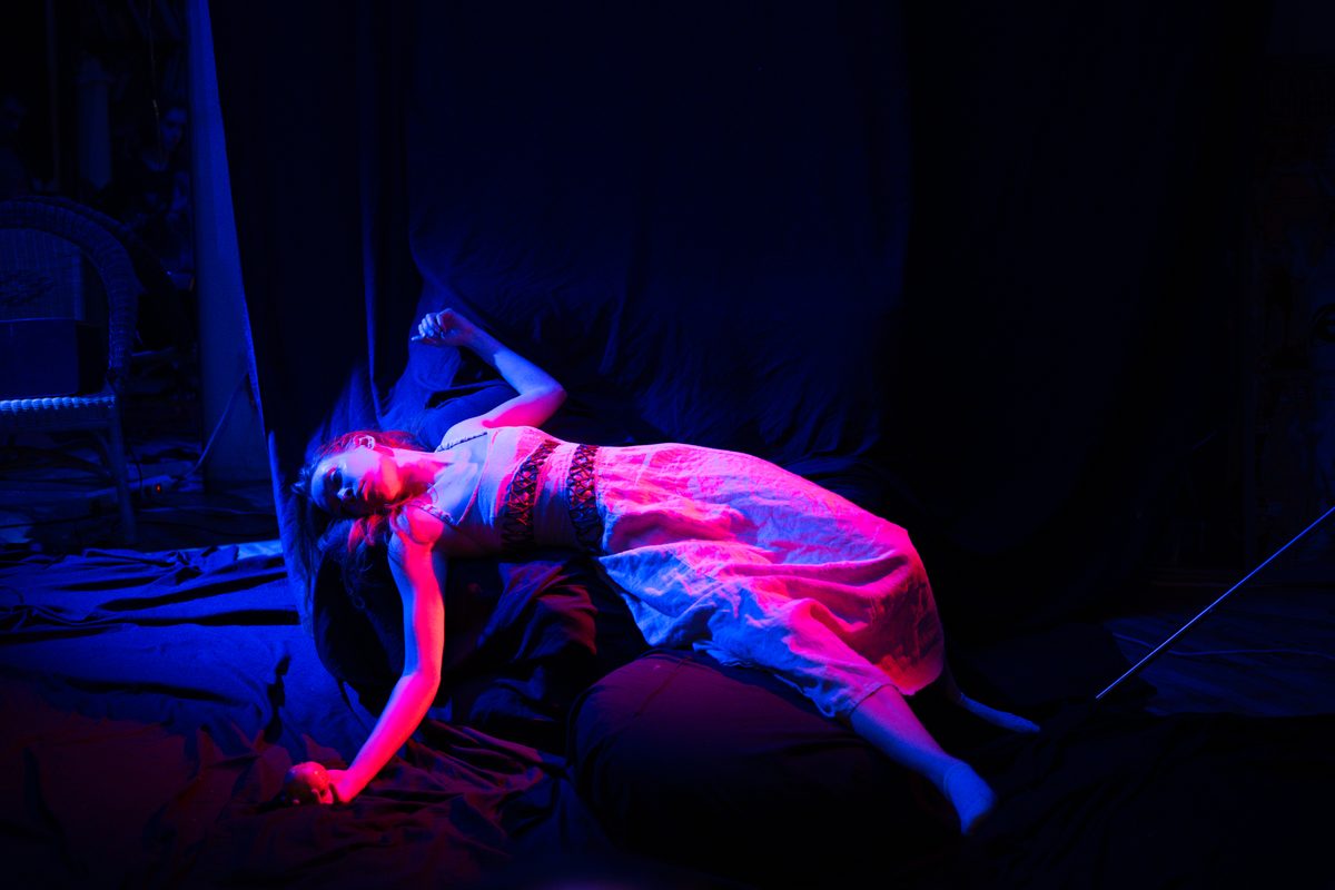 Medieval event — model posing